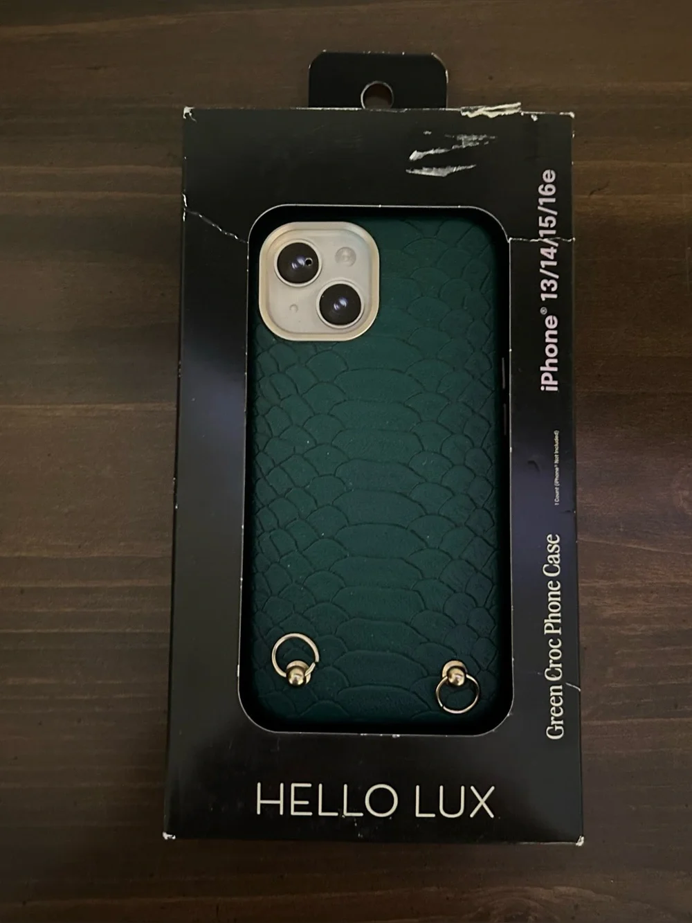 New iphone 13 14 15 16e Green Croc Phone Hello Lux